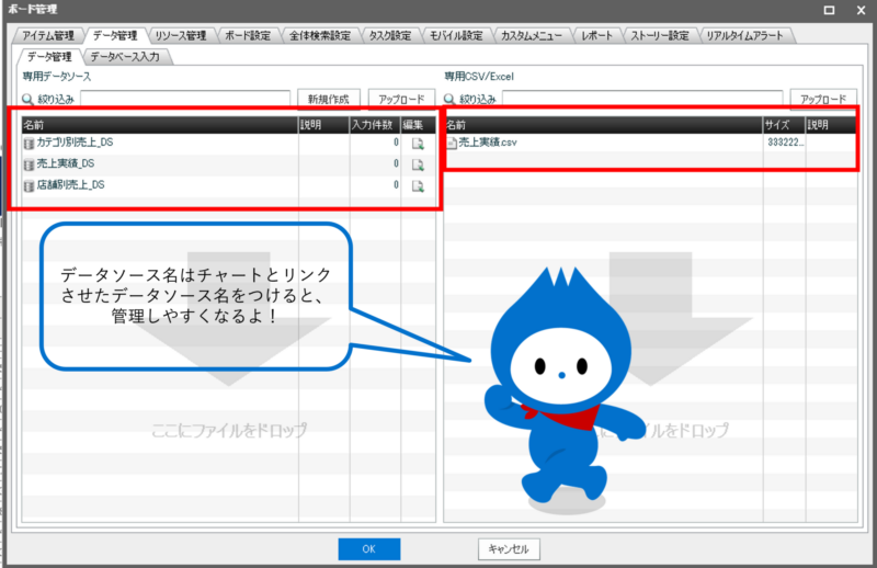 ボード管理ーデータ管理