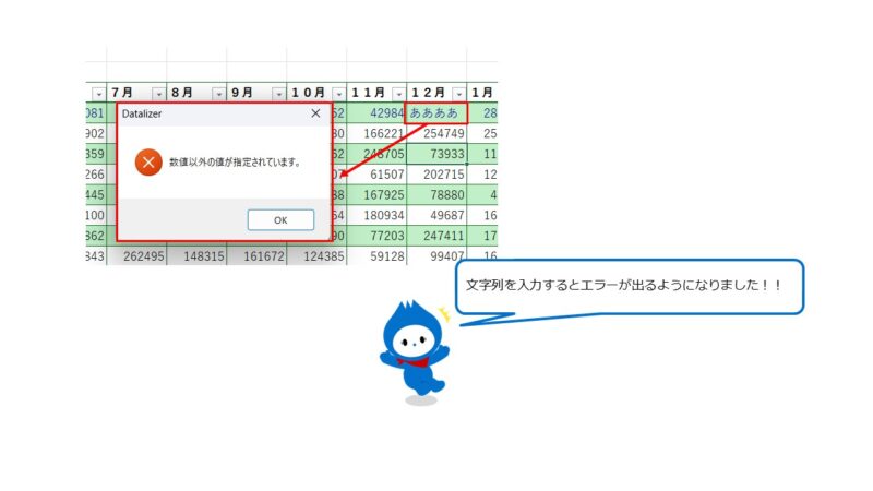 バリデーションの設定