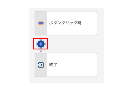 ボタンアイテムによる出力